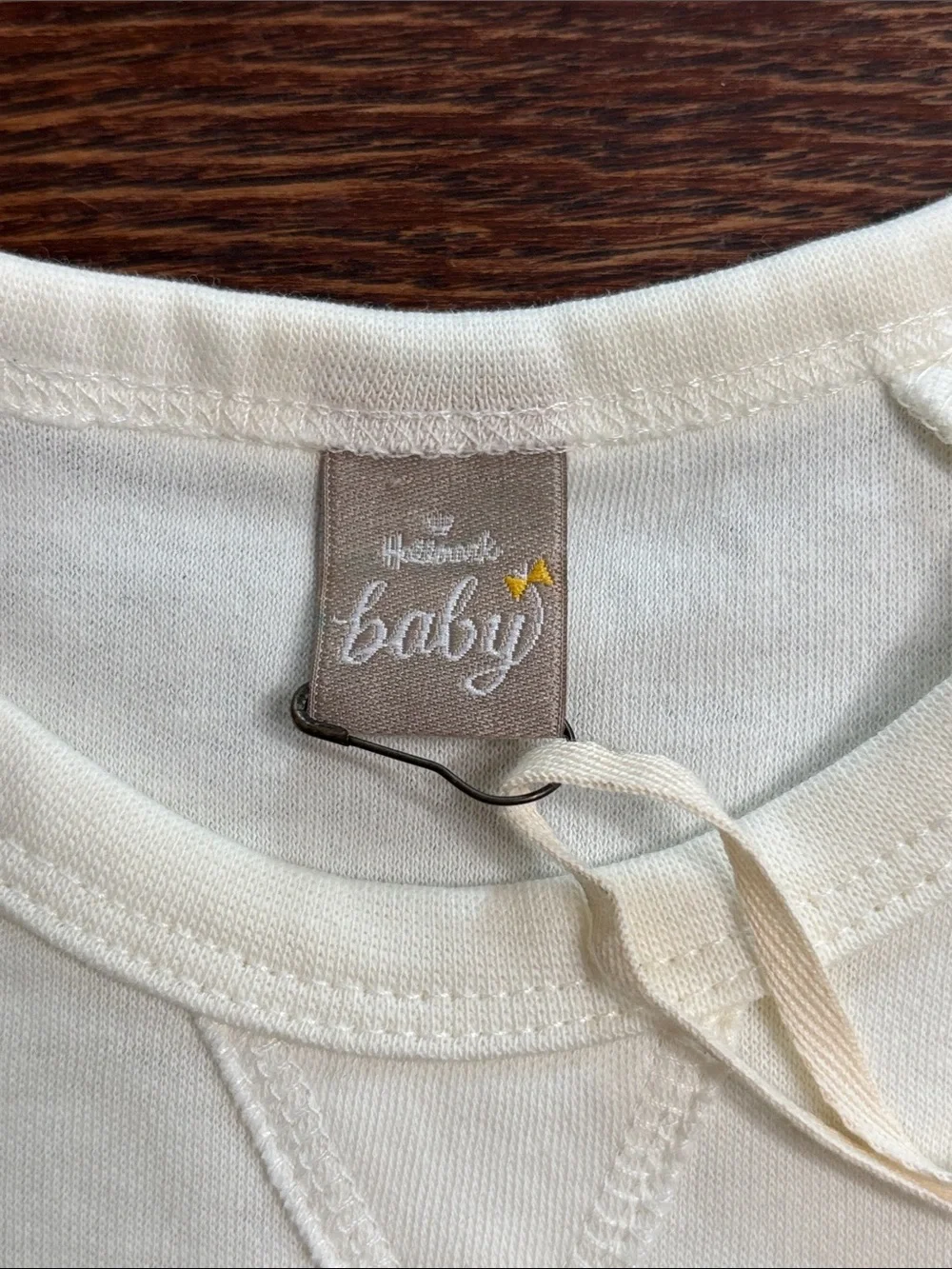 Hallmark Cream Long-Sleeve Baby Top 100% Cotton 12-18 months